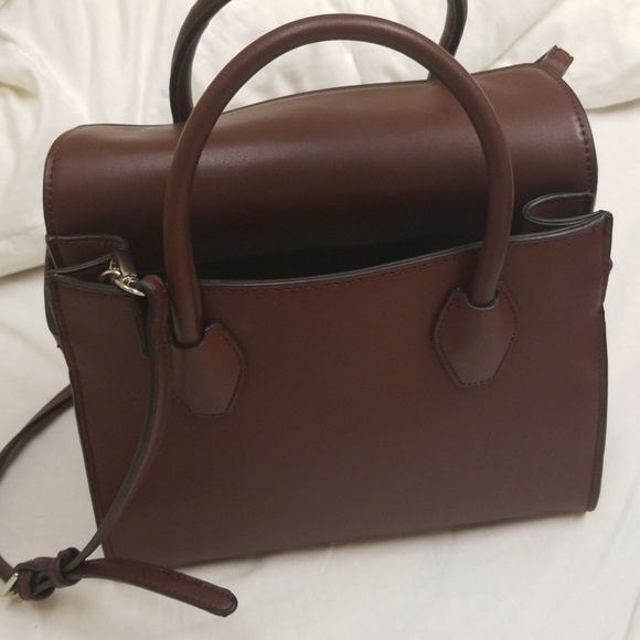 Zara Handbags - Zara tote bag in deep wine color NWOT faux leather